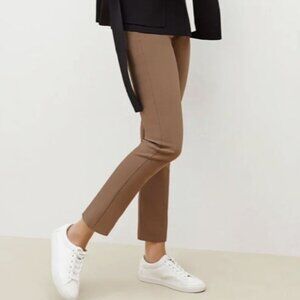 MM Lafleur Women The Foster Pant Power Stretch Size 6  Tan High Waist Preppy